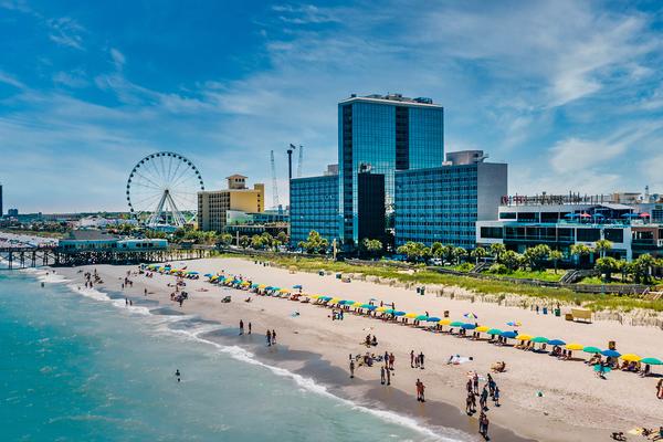 Blick auf Myrtle Beach in South Carolina, USA