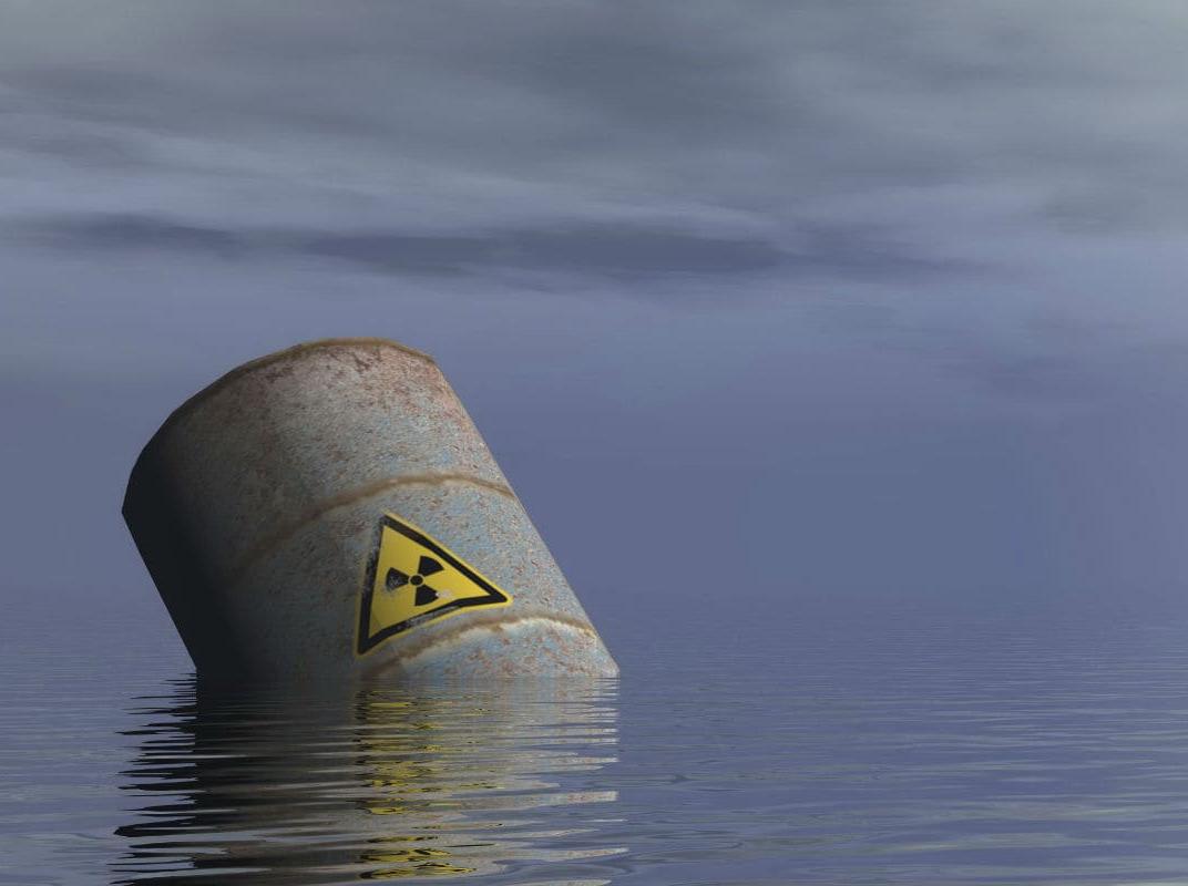 Tonne mit Giftmüll schwimmt in See