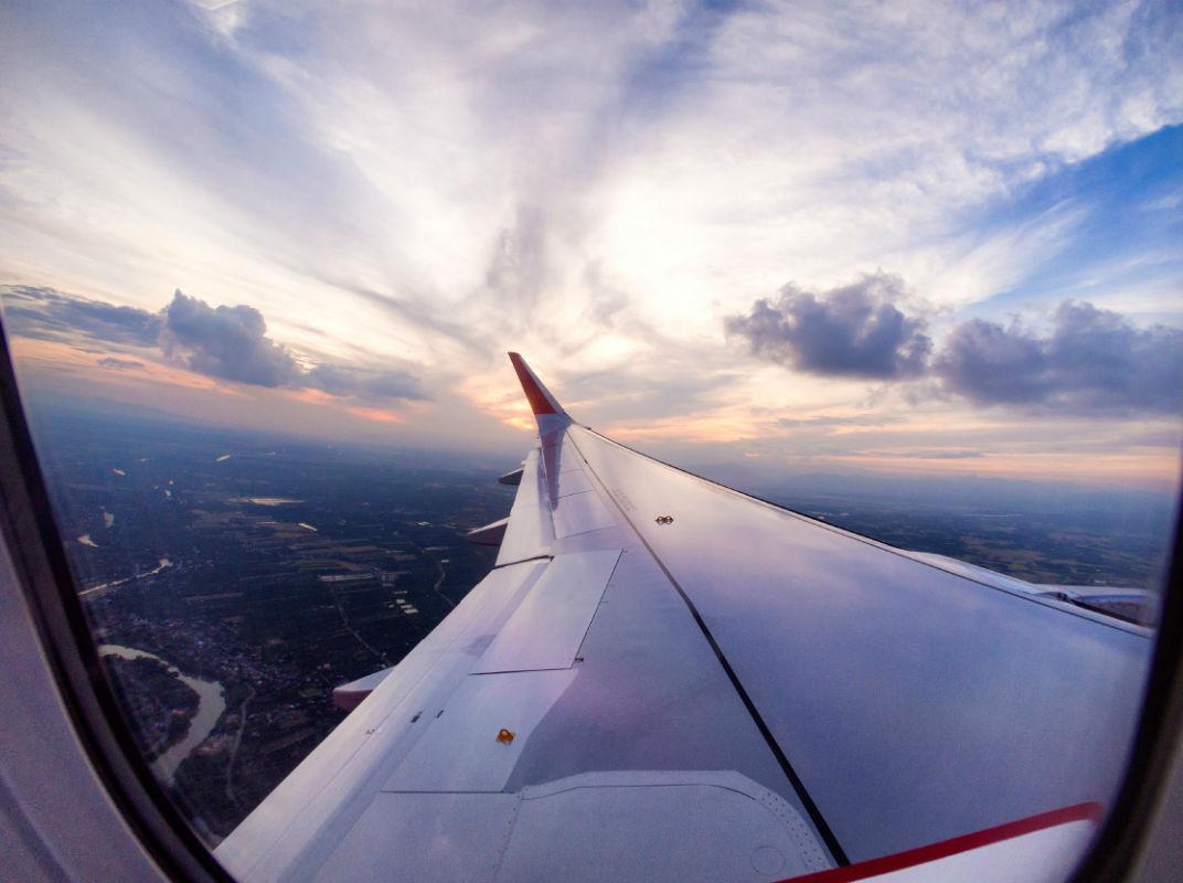 Ausblick aus dem Flugzeug