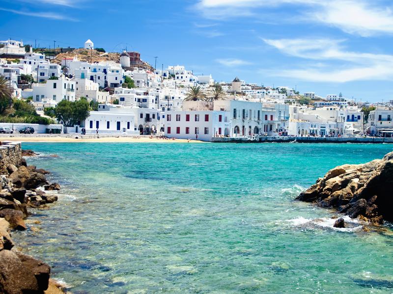 Die Insel Mykonos ist für ihr Nachtleben berühmt.