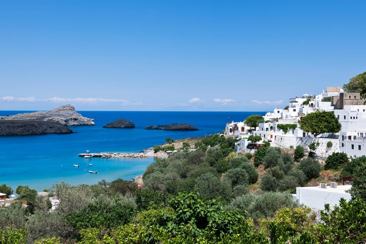 Besonders lang dauert der Sommer in Rhodos.