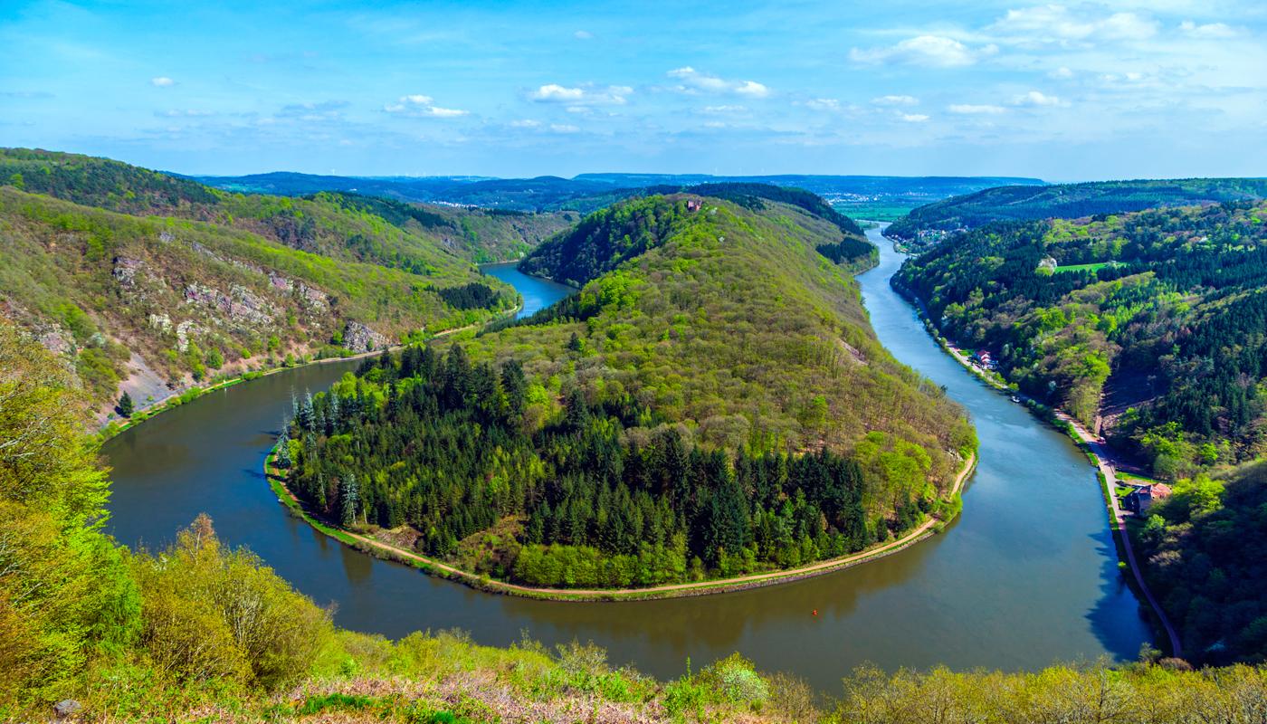Die Saarschleife befindet sich im Dreiländereck Deutschland - Luxemburg - Frankreich