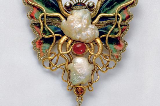 Brosche »Octopus und Schmetterling« Brosche »Octopus und Schmetterling«