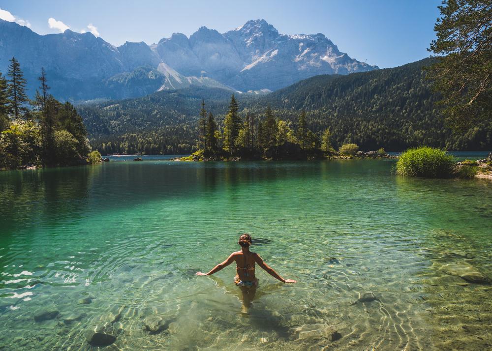 Der Eibsee in Bayern