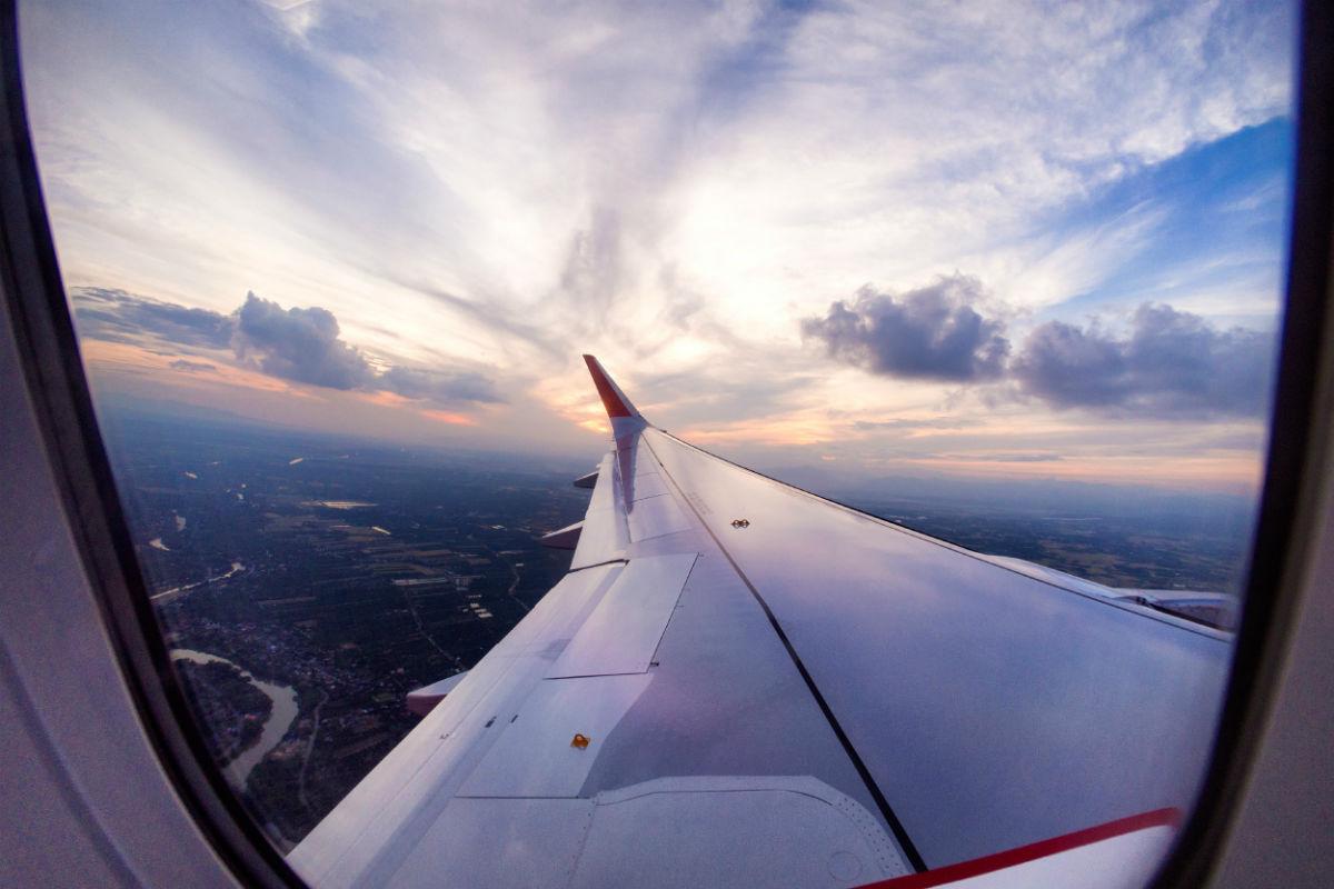 Ausblick aus dem Flugzeug