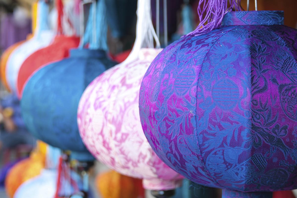 Bunte Laternen Vollmondfest Vietnam