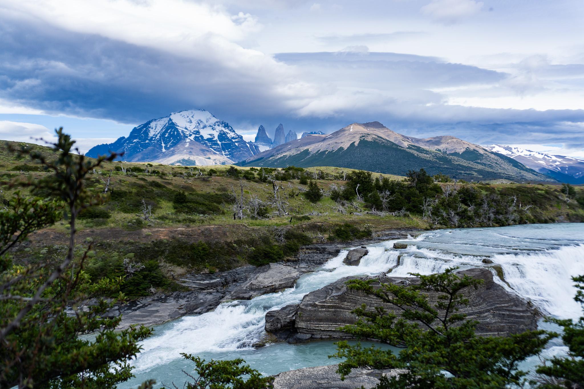 Wasserfall im Torres del Paine Nationalpark