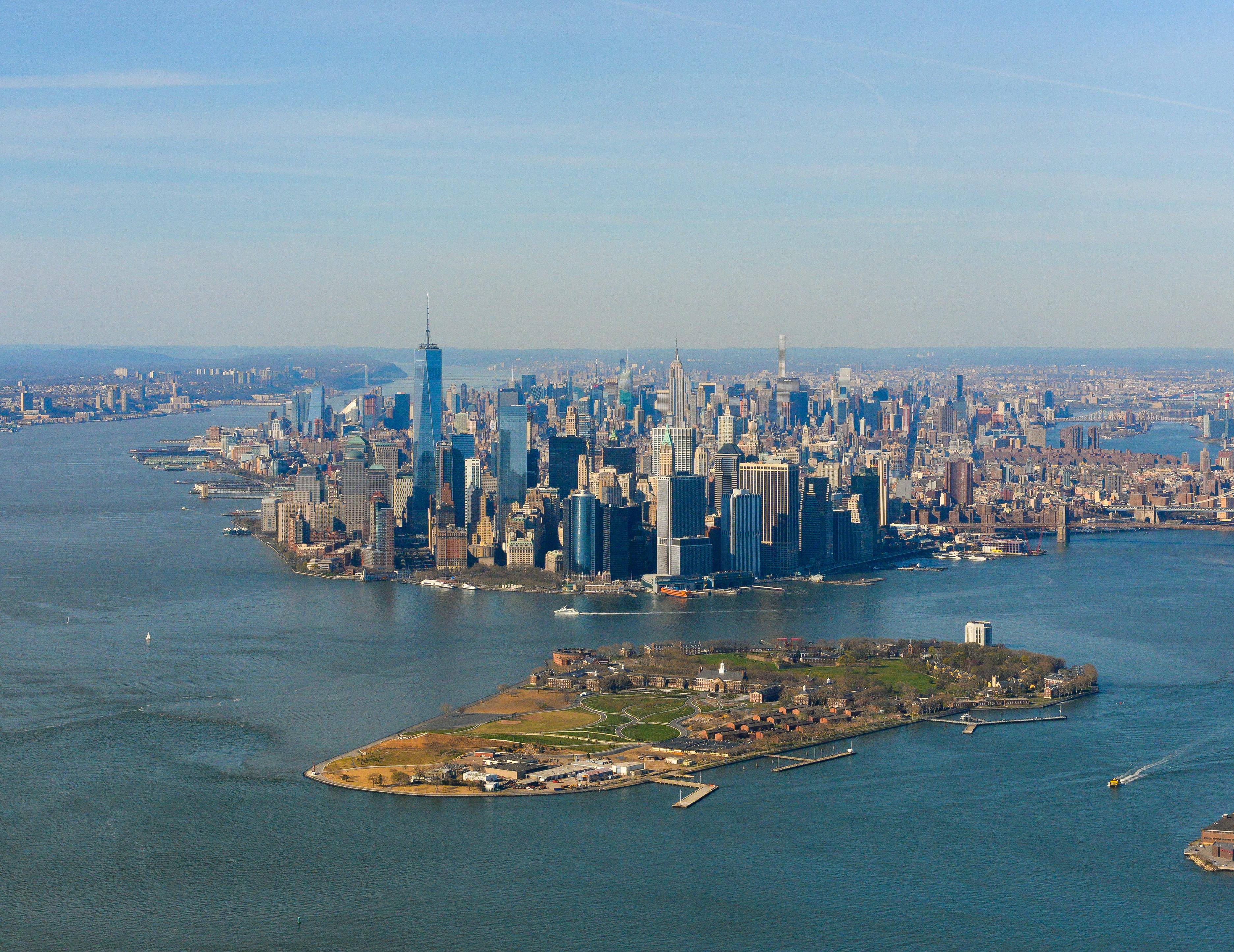 New York City mit Governors Island